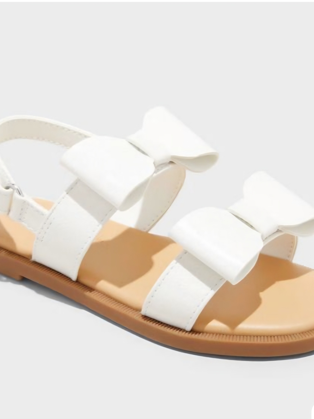 Cat & Jack Girls White Bow Strap Sandals - Kids Shoes